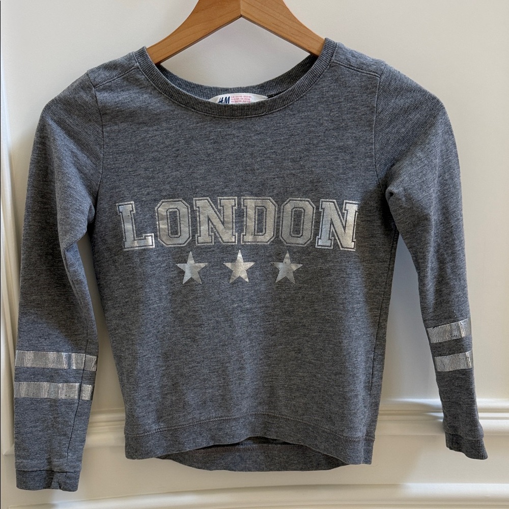 London Sweatshirt with Silver Stars
